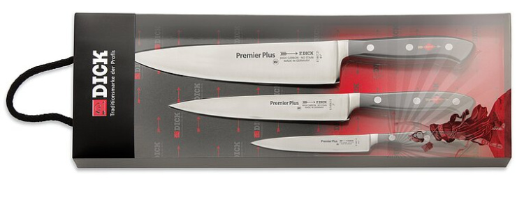 Набор ножей Premier Plus, 3 шт, поварской/универсальный/овощной