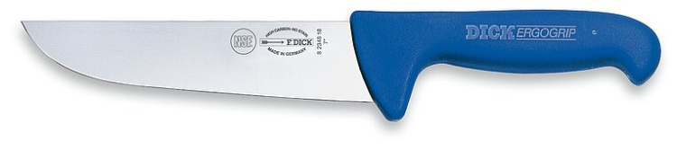 Нож мясника ErgoGrip 18 см, изогнутый, узкий, синий