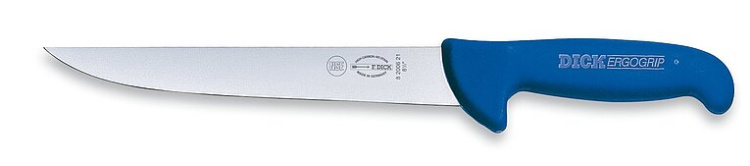 Нож для убоя, колющий ErgoGrip 21 см, синий