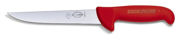 Нож для убоя ErgoGrip 21 см, красный
