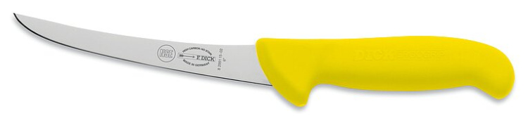 Нож для обвалки ErgoGrip 15 см, изогнутый, желтый